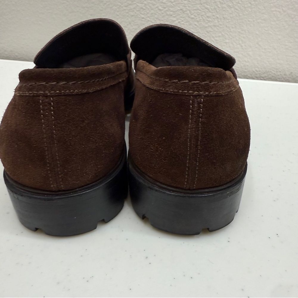 Gucci Loafers Horsebit Mens Size 11.5 Brown Suede Shoes - Picture 5 of 11